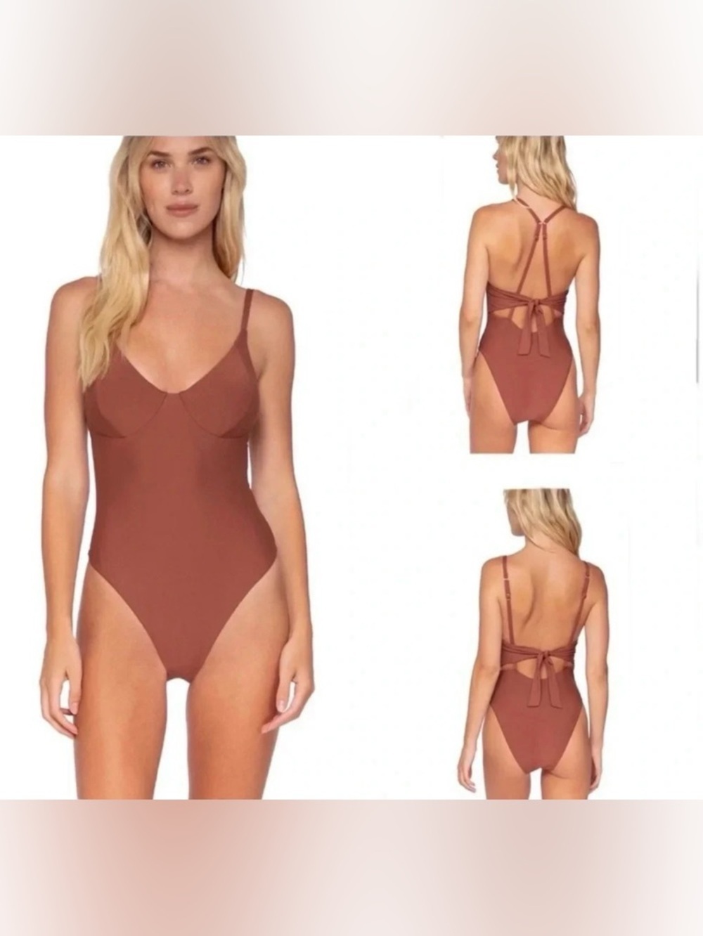 Swim System Over The Shoulder One Piece Swimsuit Size Medium